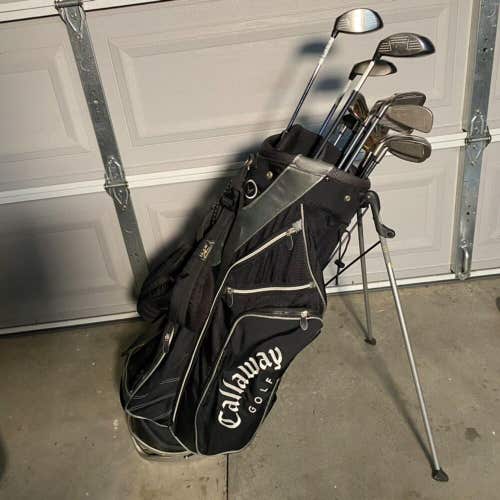 Callaway Big Bertha Mens Right Handed Golf Club Complete Set With Callaway Bag
