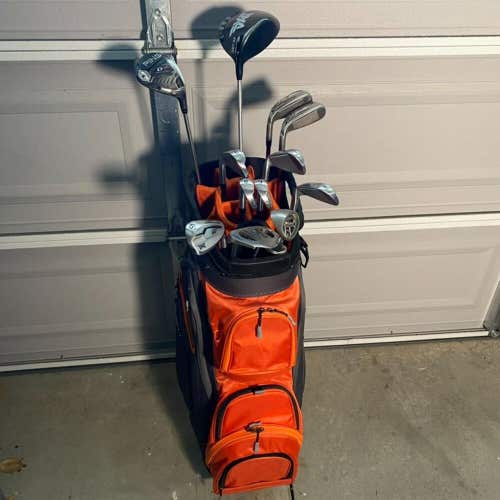 PXG and PING Golf Club Complete Set With Maxfli 14 Way Golf Bag