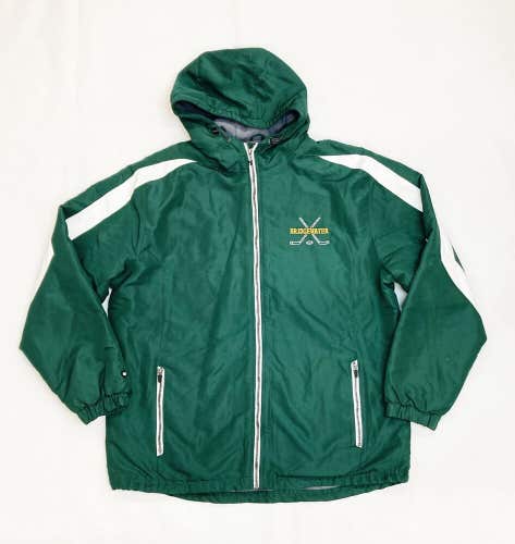 Holloway Bridgewater Wildcats Hockey Charger Jacket Men's L Green 229059