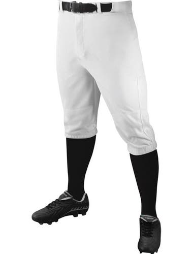 Champro Youth Triple Crown Solid Knickers Baseball Pant Boys' Small White BP10