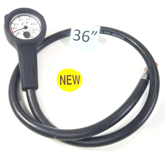 Oceanic 2" 5000 PSI SPG Submersible Pressure Gauge Scuba Dive Boot & Thermometer