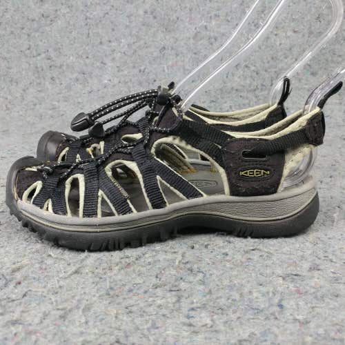Keen Whisper Womens 6.5 Sport Sandals Water Trail Shoes Black Gray Hiking