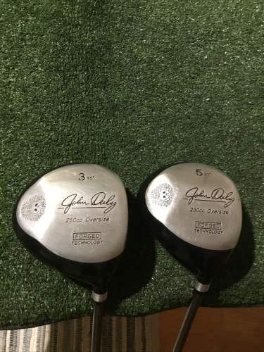 John Daly Oversize Woods Set (3W & 5W) Mid. Firm Graphite Performance 76 Shafts