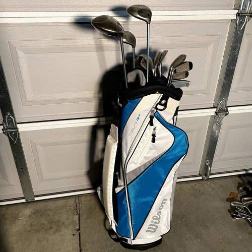 WOMENS Wilson and Callaway Golf Club Complete Set With Cart Bag