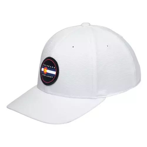 NEW Black Clover Live Lucky Colorado Staple White Adjustable Golf Snapback Hat