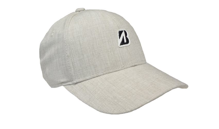 NEW Bridgestone Golf Mini Patch Tan Adjustable Golf Hat/Cap