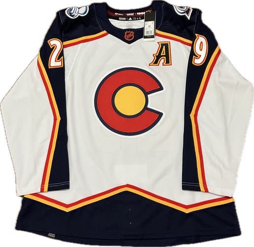 NWT Colorado Avalanche Nathan MacKinnon RR 2.0 Adidas NHL Hockey Jersey Size 54