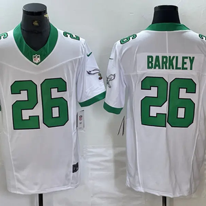 Eagles 26 Saquon Barkley White Jersey-All Men Women Youth Size Available