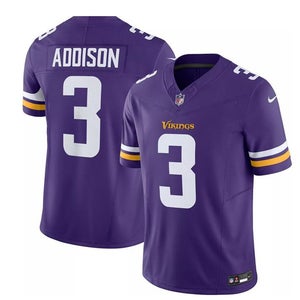 Jordan Addison Purple Untouchable Limited Jersey -All Men Women Youth Size Available