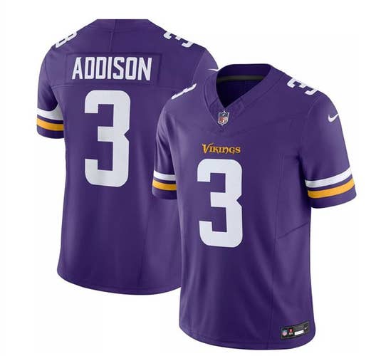 Jordan Addison Purple Untouchable Limited Jersey -All Men Women Youth Size Available