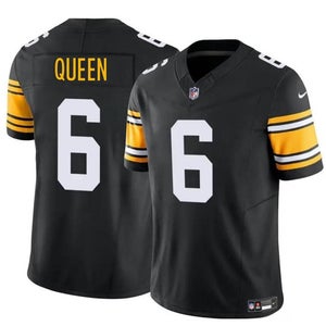 Pittsburgh Steelers #6 Patrick Queen Black Stitched Jersey -All Men Women Youth Size Available