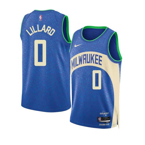 Milwaukee Bucks Damian Lillard 23-24 City Jersey  -All Men Women Youth Size Available