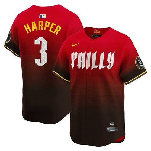 #3 Bryce Harper Red 2024 City Connect Limited Stitched Jersey  -All Men Women Youth Size Available