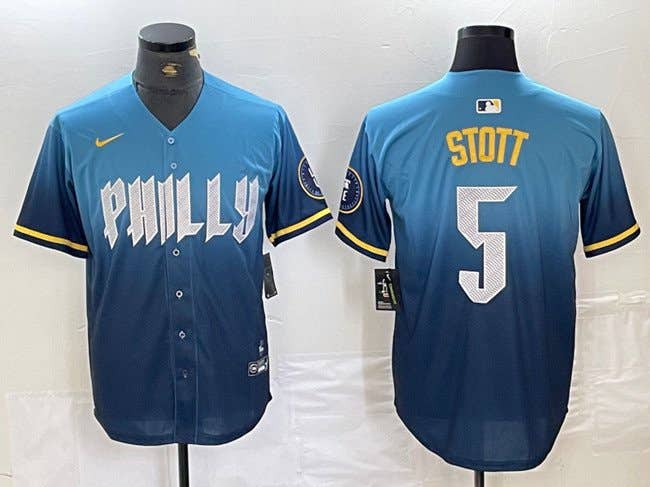 #5 Bryson Stott Blue 2024 City Connect Limited Stitched Jersey  -All Men Women Youth Size Available