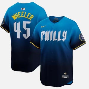 #45 Zack Wheeler Blue 2024 City Connect Limited Stitched Jersey  -All Men Women Youth Size Available