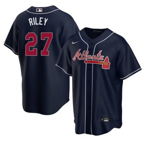Atlanta Braves Austin Riley Navy Jersey -All Men Women Youth Size Available