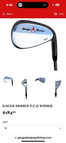 Gauge Design Golf Wedge 54 Deg In RH Demo unit