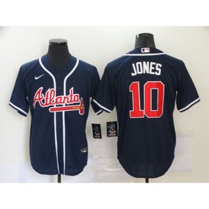 Atlanta Braves Chipper Jones Navy Jersey -All Men Women Youth Size Available