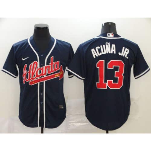Atlanta Braves Ronald Acuna Jr. Navy Jersey -All Men Women Youth Size Available