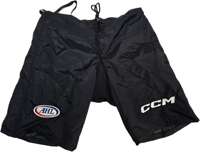 CCM PP10 CUSTOM PRO STOCK HOCKEY PANT SHELL COVER BLACK LARGE USED AHL ALL STAR GAME(12152)