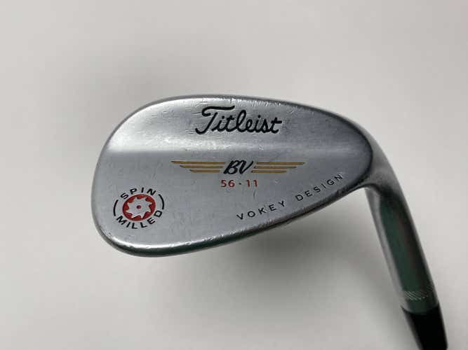 Titleist 2009 Vokey Spin Milled Chrome 56* 11 Bounce Wedge Steel Mens RH