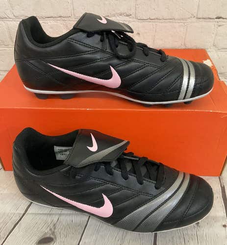 Nike Premier FGR Girl's Soccer Cleats Black Perfect Pink Silver Grey US Size 5Y