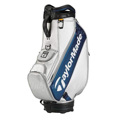 NEW TaylorMade 2024 Qi10 Golf Blue/Silver/Yellow Tour Staff Bag w/ Raincover