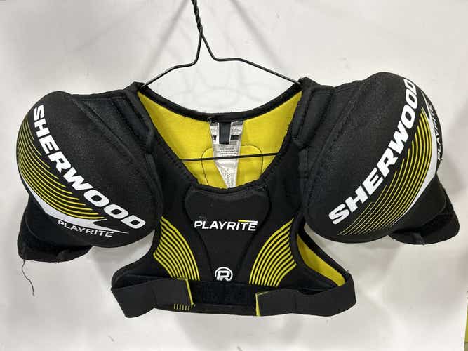 Used Sher-wood Playrite S M Hockey Shoulder Pads