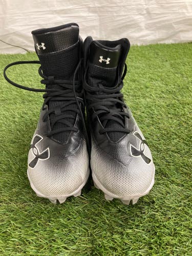 Black Used Size 10 Men's Under Armour High Top Football Cleats