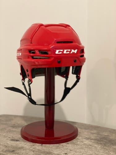Red CCM Tack 910 Hockey Helmet (Large)