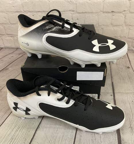 Under Armour 1235861-101 Nitro Icon Low MC Football Cleat Color White Black 10