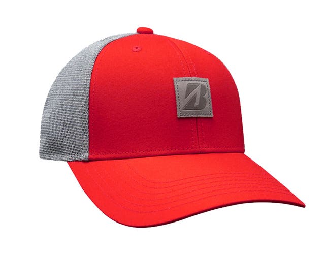 NEW Bridgestone Golf Micro Mesh Red Adjustable Snapback Golf Hat/Cap