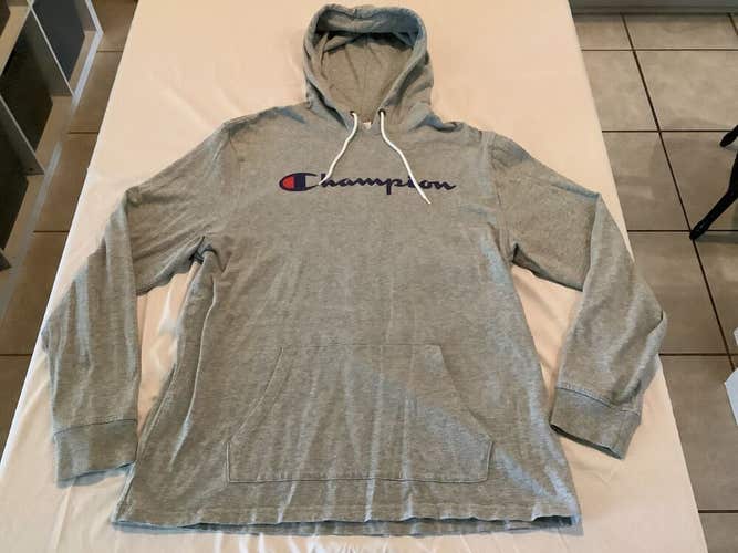 Champion Brand Men’s Grey Large Pullover Sweatshirt Hoodie Box O