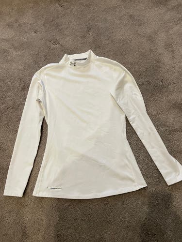 Under armor, cold gear, mock neck, white long sleeve
