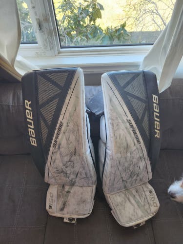 Used Small Bauer Supreme S150 Goalie Leg Pads