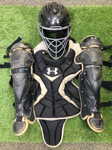 Used Youth Under Armour Catcher's Set