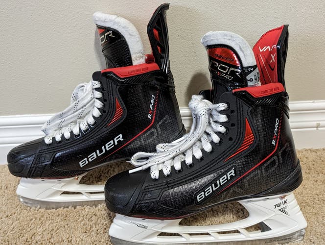Used Bauer Vapor 3X Pro Hockey Skates Size 6 Fit 2