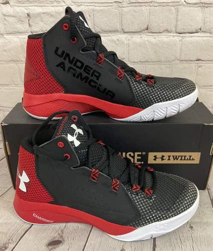 Under Armour 1269300-002 Womens Torch Fade Basketball Shoes Black Red White US 8