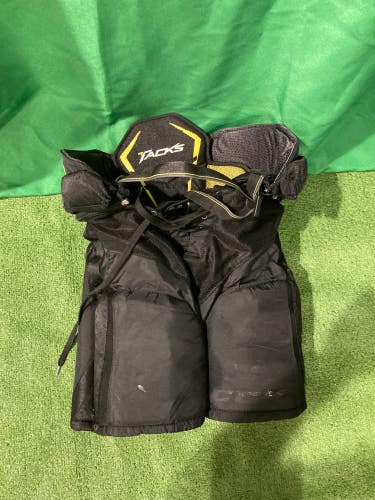 Black Used Junior Medium CCM Tacks Hockey Pants