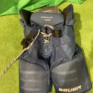 Blue Used Junior Medium Bauer Nexus N9000 Hockey Pants