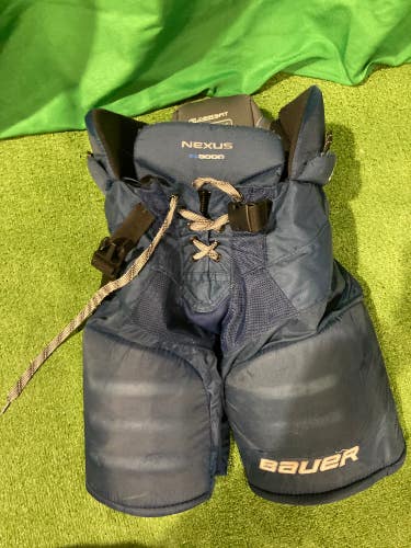 Blue Used Junior Medium Bauer Nexus N9000 Hockey Pants