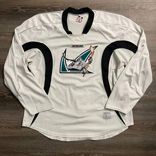 Pro Stock San Jose Barracuda CCM Edge 2.0 Practice Jersey Sz 58