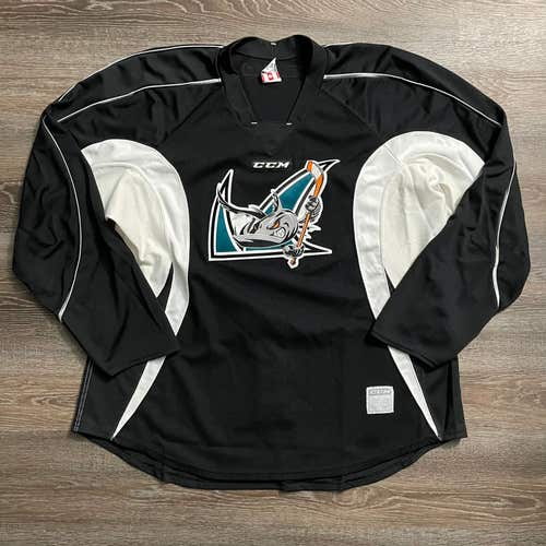 Pro Stock San Jose Barracuda CCM Edge 2.0 Practice Jersey Sz 56