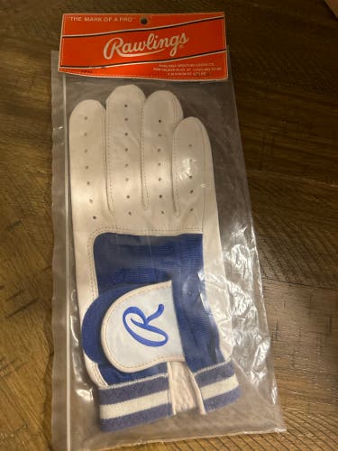Batting Gloves  Adult  Right  Large Blue/white