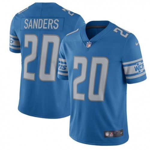 Detroit Lions Barry Sanders Blue Jersey -All Men Women Youth Size Available