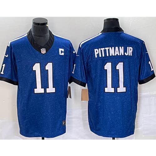 Michael Pittman Jr. Royal Throwback Limited Jersey -All Men Women Youth Size Available