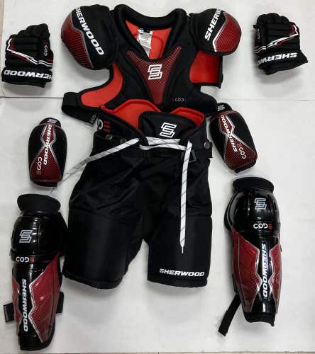 Sherwood Code Equipment Set Kit medium complete 5-piece youth ice hockey package