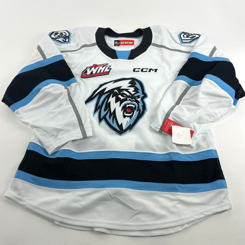 Brand New White Authentic Winnipeg Ice Quicklite Game Jersey - MIC Made in Canada