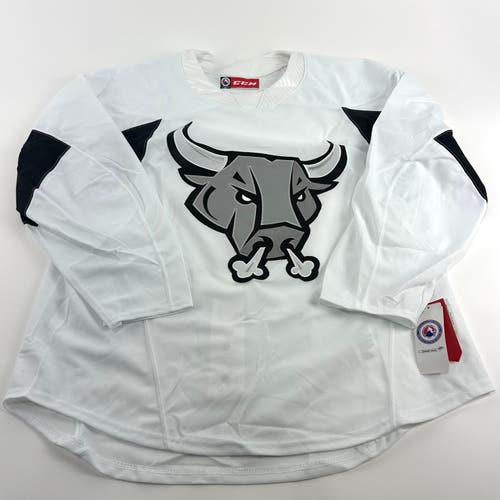 Brand New Size 58 - White San Antonio Rampage CCM Quickite Practice Jersey - MIC Made in Canada