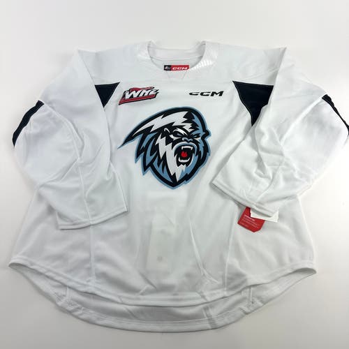 Brand New Authentic White Winnipeg Ice CCM Quickite Practice Jersey - MIC Made in Canada